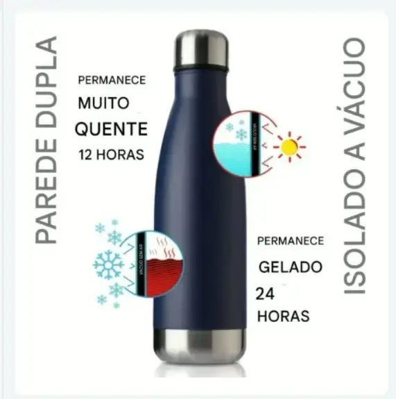 Garrafa Térmica com Acabamento Brilhante e Design Moderno - Imagem 2