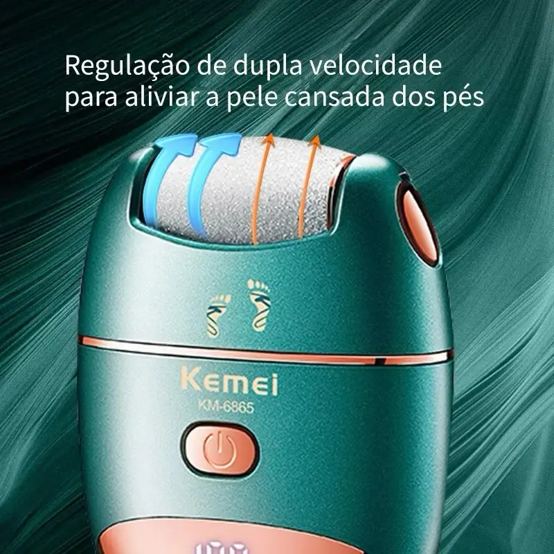Esfoliador para Pés com Display Digital, 2 Velocidades, Lavável e 3 Cabeçotes - Imagem 4