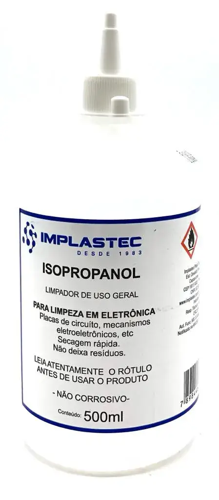 Alcool Isopropilico 500ml C/Bico Implastec