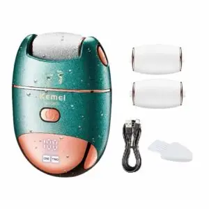 Esfoliador para Pés com Display Digital, 2 Velocidades, Lavável e 3 Cabeçotes