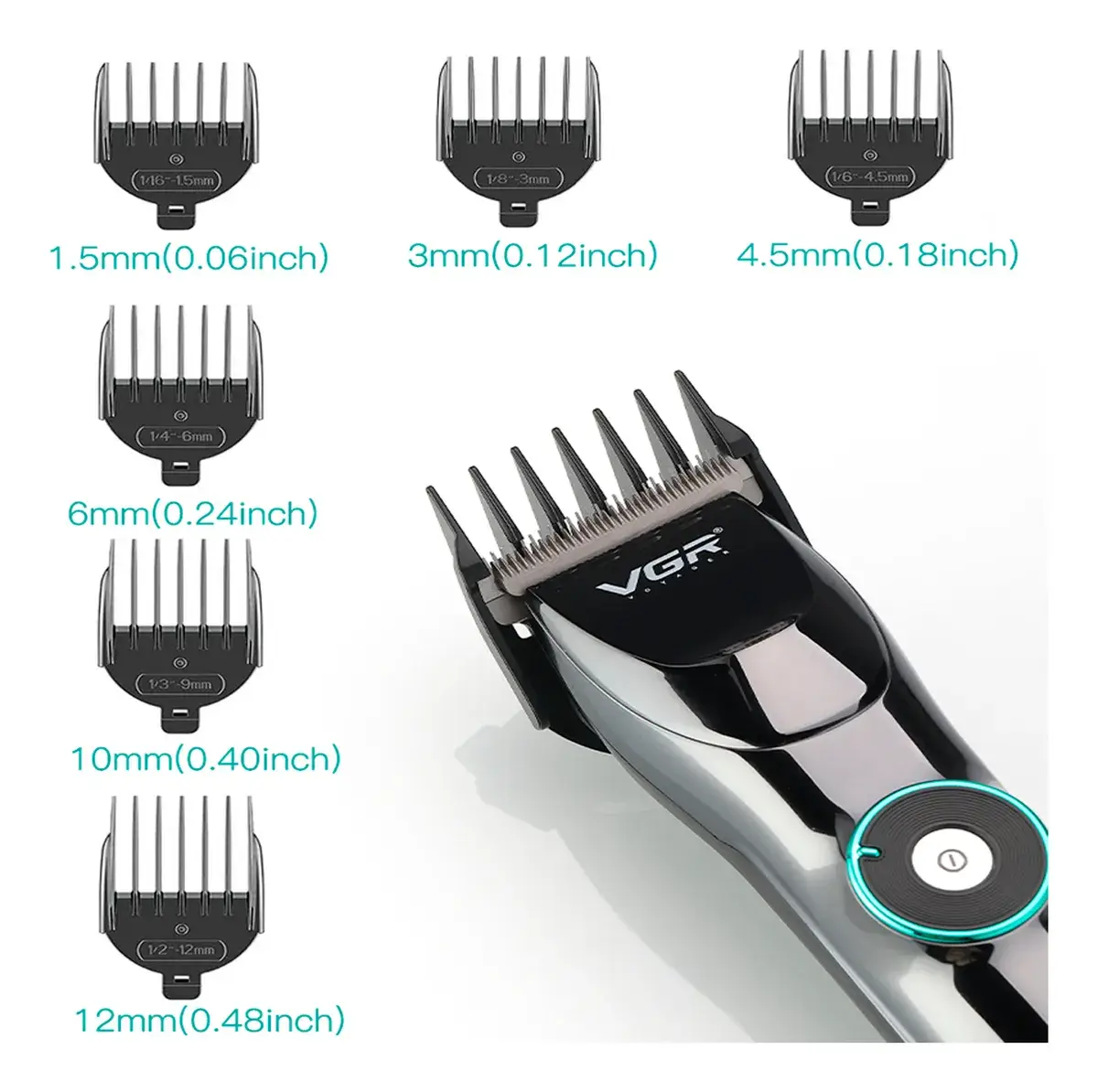 Máquina de Cortar Cabelo Profissional VGR Sem Fio OIV-256 - Imagem 3