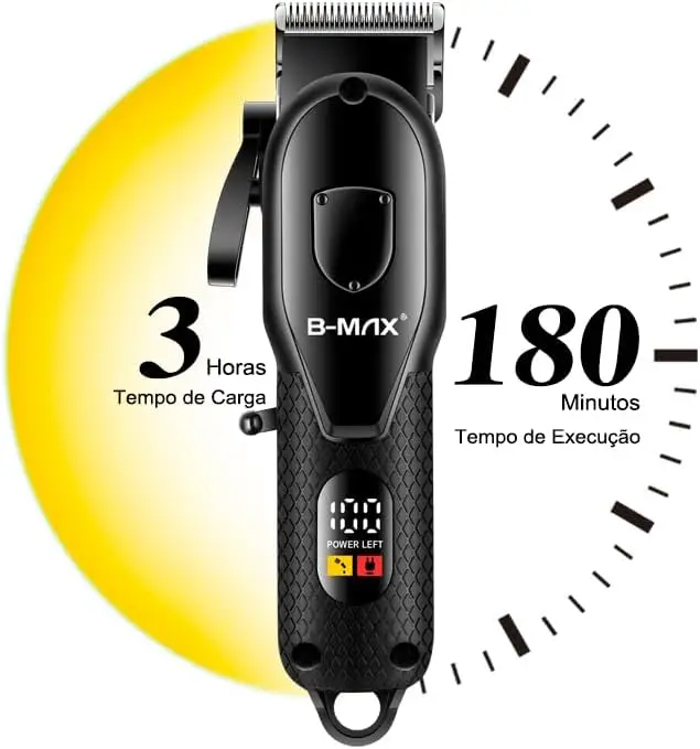 Máquina de Cortar Cabelo Profissional Visor LCD B-Max BMC023 - Imagem 4