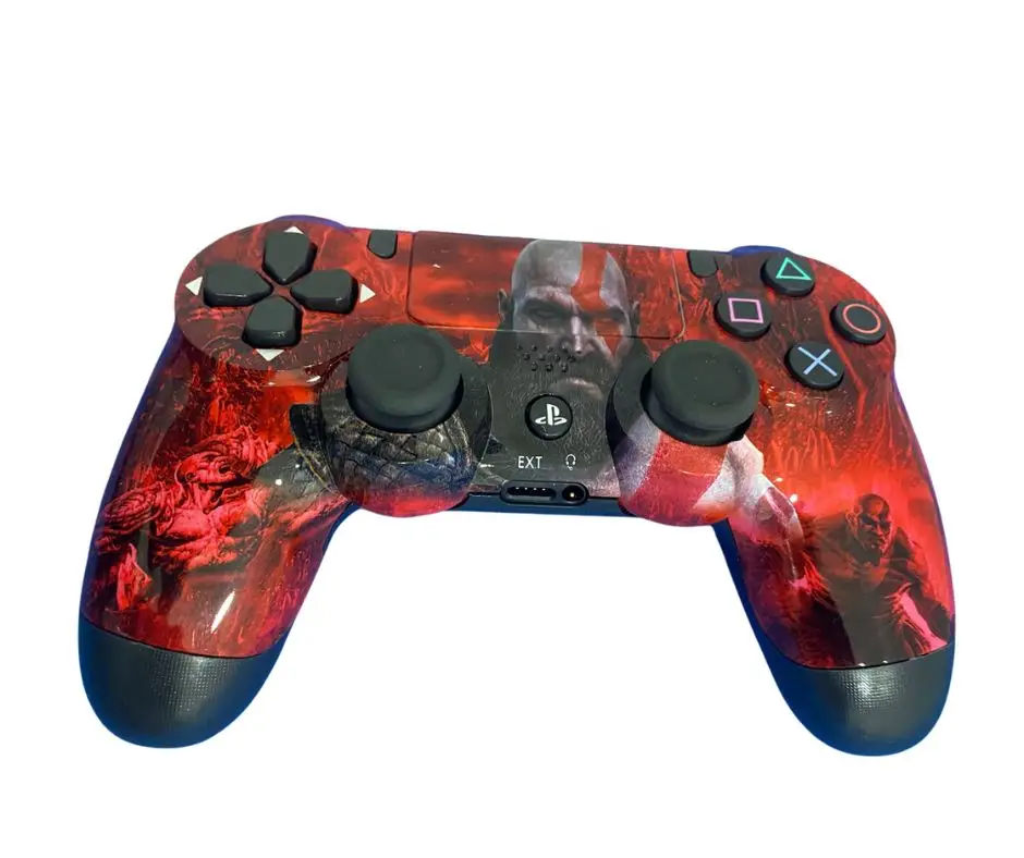 Controle Compatível PS4 Personalizado Sem Fio Kratos Mário Fortnite e Homem Aranha - Imagem 2