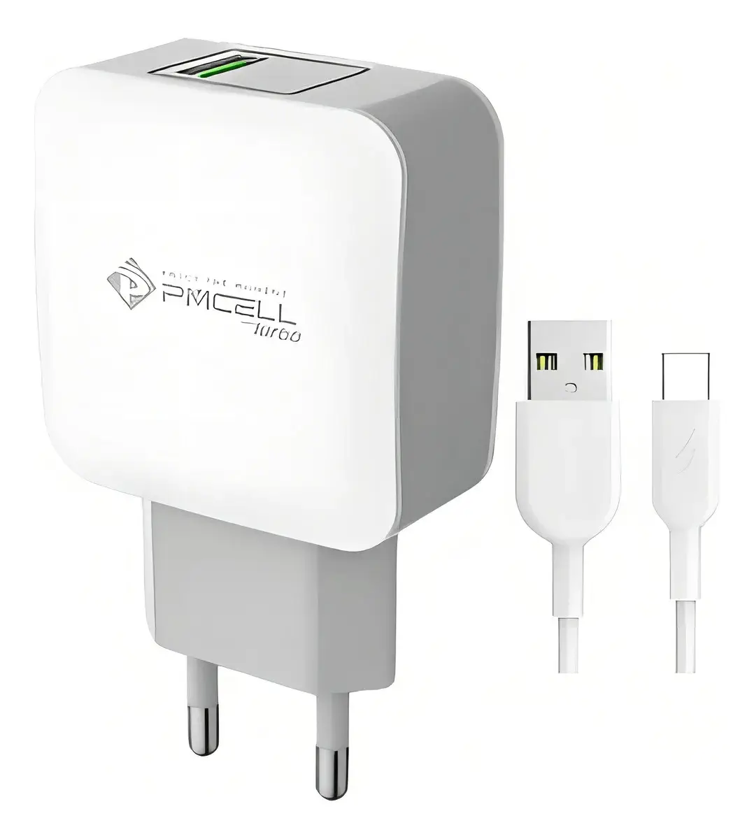 Carregador Turbo 20W Tipo C Branco PmCell HC31 Universal - Imagem 2