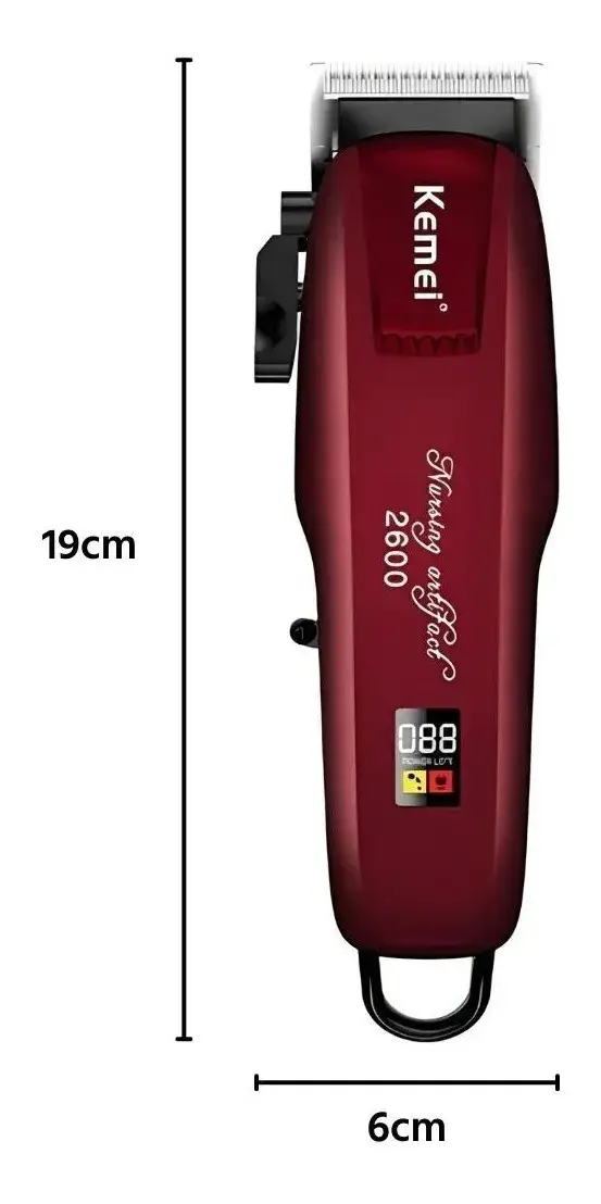 Máquina de Cortar Cabelo Profissional Cordless KM-2600 Kemei - Imagem 4